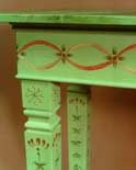 PAINTED FAUX MARBLE CONSOLE TABLE